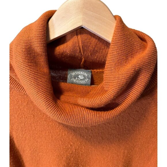 Designers Originals Orange Long Sleeve Turtleneck Luxelon Sweater SZ Medium - Picture 3 of 8